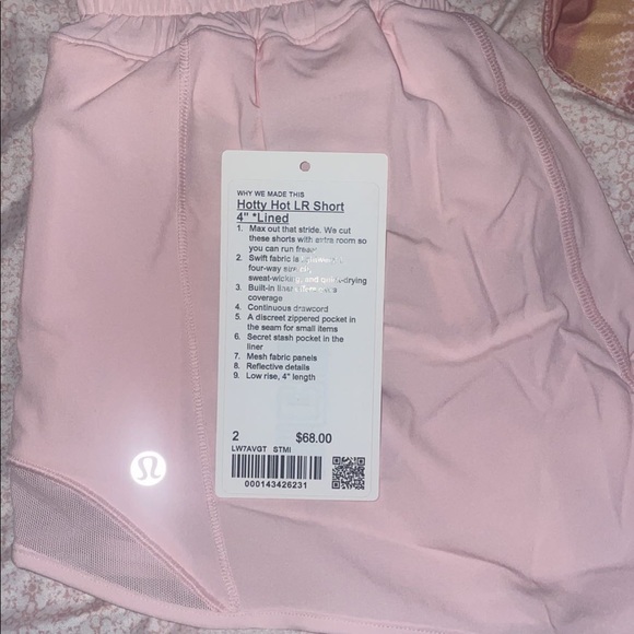 Strawberry milkshake Lululemon 4 inch shorts - Picture 6 of 6